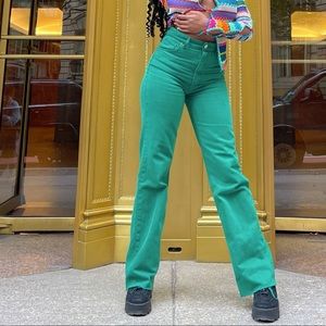 Zara jeans in green